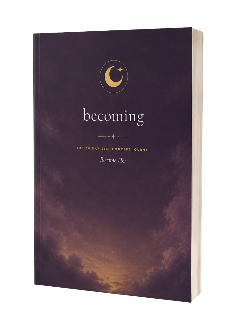 Become Her, the 30-day self-concept journal, shown printed